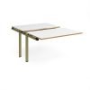 Adapt sliding top add on unit single 1200mm x 1600mm - green frame White Top oak edge - STE1216-AB-GN-WO