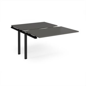 Adapt sliding top add on unit single 1200mm x 1600mm - black frame storm grey top - STE1216-AB-K-OG