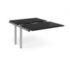 Adapt sliding top add on unit single 1200mm x 1600mm - silver frame black top - STE1216-AB-S-BK
