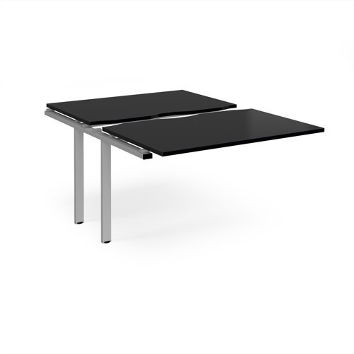 Adapt sliding top add on unit single 1200mm x 1600mm - silver frame black top - STE1216-AB-S-BK