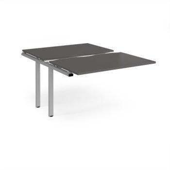 Adapt sliding top add on unit single 1200mm x 1600mm - silver frame storm grey top - STE1216-AB-S-OG