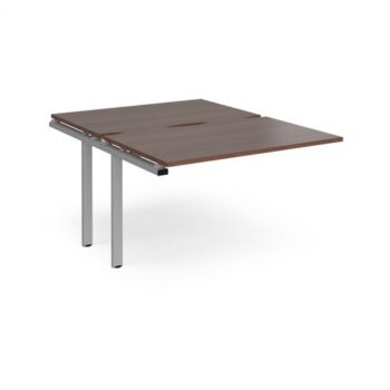 Adapt sliding top add on units 1200mm x 1600mm - silver frame Walnut top - STE1216-AB-S-W