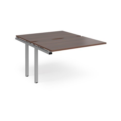 Adapt sliding top add on units 1200mm x 1600mm - silver frame Walnut top - STE1216-AB-S-W