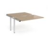 Adapt sliding top add on unit single 1200mm x 1600mm - white frame Kendal Oak Top - STE1216-AB-WH-KO