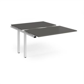 Adapt sliding top add on unit single 1200mm x 1600mm - white frame storm grey top - STE1216-AB-WH-OG