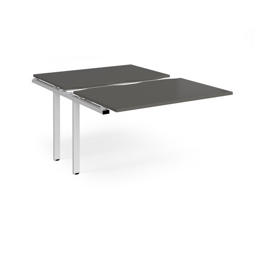 Adapt sliding top add on unit single 1200mm x 1600mm - white frame storm grey top - STE1216-AB-WH-OG