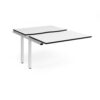 Adapt sliding top add on unit single 1200mm x 1600mm - white frame White Top black edge - STE1216-AB-WH-WK
