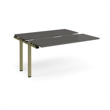 Adapt sliding top add on unit single 1400mm x 1200mm - green frame storm grey top - STE1412-AB-GN-OG