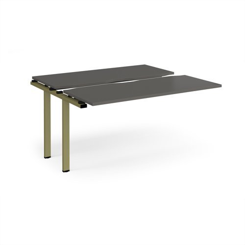 Adapt sliding top add on unit single 1400mm x 1200mm - green frame storm grey top - STE1412-AB-GN-OG