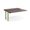 Adapt sliding top add on unit single 1400mm x 1200mm - green frame Walnut top - STE1412-AB-GN-W