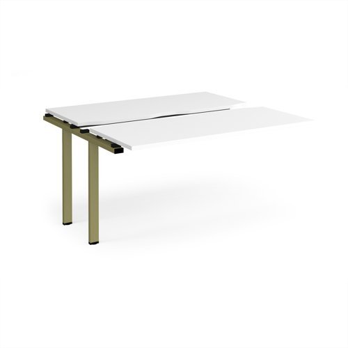 Adapt sliding top add on unit single 1400mm x 1200mm - green frame White Top - STE1412-AB-GN-WH