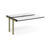 Adapt sliding top add on unit single 1400mm x 1200mm - green frame White Top black edge - STE1412-AB-GN-WK