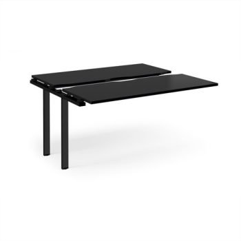 Adapt sliding top add on unit single 1400mm x 1200mm - black frame black top - STE1412-AB-K-BK