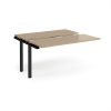 Adapt sliding top add on unit single 1400mm x 1200mm - black frame Kendal Oak Top - STE1412-AB-K-KO