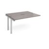 Adapt sliding top add on unit single 1400mm x 1200mm - silver frame Grey Oak Top - STE1412-AB-S-GO