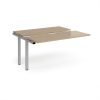 Adapt sliding top add on unit single 1400mm x 1200mm - silver frame Kendal Oak Top - STE1412-AB-S-KO