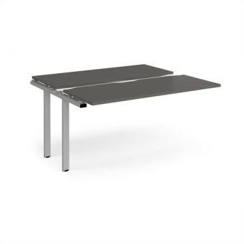 Adapt sliding top add on unit single 1400mm x 1200mm - silver frame storm grey top - STE1412-AB-S-OG