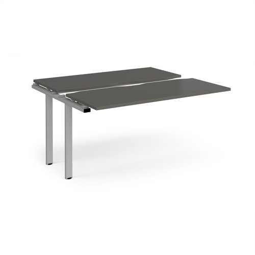 Adapt sliding top add on unit single 1400mm x 1200mm - silver frame storm grey top - STE1412-AB-S-OG