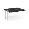 Adapt sliding top add on unit single 1400mm x 1200mm - white frame black top - STE1412-AB-WH-BK