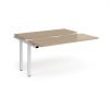 Adapt sliding top add on unit single 1400mm x 1200mm - white frame Kendal Oak Top - STE1412-AB-WH-KO