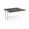 Adapt sliding top add on unit single 1400mm x 1200mm - white frame storm grey top - STE1412-AB-WH-OG