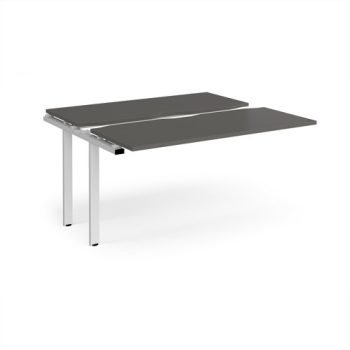 Adapt sliding top add on unit single 1400mm x 1200mm - white frame storm grey top - STE1412-AB-WH-OG