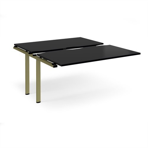 Adapt sliding top add on unit single 1400mm x 1600mm - green frame black top - STE1416-AB-GN-BK