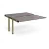 Adapt sliding top add on unit single 1400mm x 1600mm - green frame Grey Oak Top - STE1416-AB-GN-GO