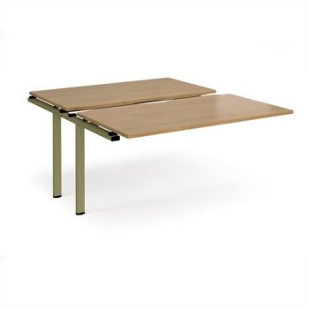 Adapt sliding top add on unit single 1400mm x 1600mm - green frame Oak Top - STE1416-AB-GN-O