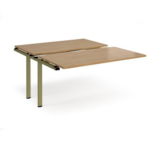 Adapt sliding top add on unit single 1400mm x 1600mm - green frame Oak Top - STE1416-AB-GN-O