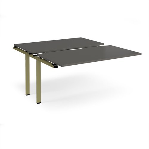Adapt sliding top add on unit single 1400mm x 1600mm - green frame storm grey top - STE1416-AB-GN-OG