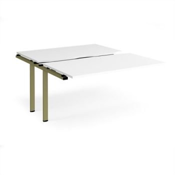 Adapt sliding top add on unit single 1400mm x 1600mm - green frame White Top - STE1416-AB-GN-WH