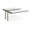 Adapt sliding top add on unit single 1400mm x 1600mm - green frame White Top black edge - STE1416-AB-GN-WK