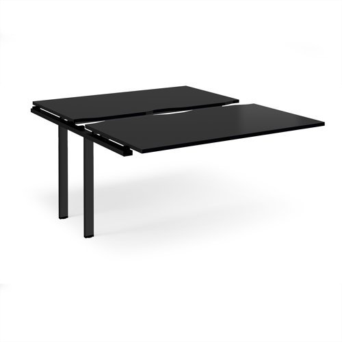 Adapt sliding top add on unit single 1400mm x 1600mm - black frame black top - STE1416-AB-K-BK