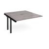 Adapt sliding top add on unit single 1400mm x 1600mm - black frame Grey Oak Top - STE1416-AB-K-GO