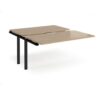 Adapt sliding top add on unit single 1400mm x 1600mm - black frame Kendal Oak Top - STE1416-AB-K-KO
