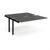 Adapt sliding top add on unit single 1400mm x 1600mm - black frame storm grey top - STE1416-AB-K-OG