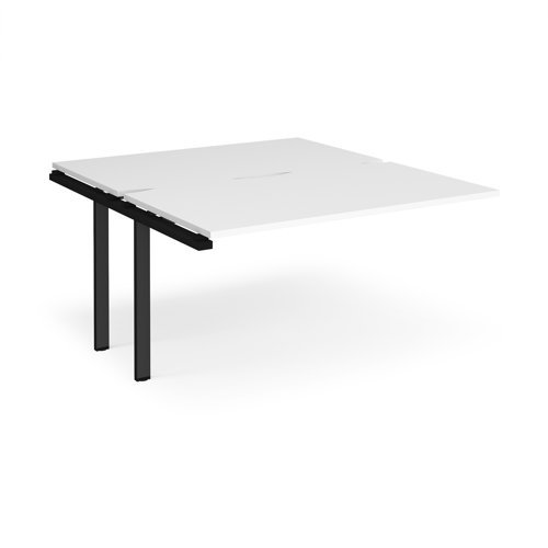 Adapt sliding top add on unit single 1400mm x 1600mm - black frame White Top - STE1416-AB-K-WH