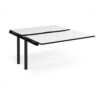 Adapt sliding top add on unit single 1400mm x 1600mm - black frame White Top black edge - STE1416-AB-K-WK