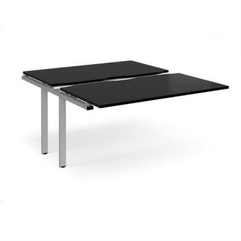 Adapt sliding top add on unit single 1400mm x 1600mm - silver frame black top - STE1416-AB-S-BK
