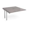 Adapt sliding top add on unit single 1400mm x 1600mm - silver frame Grey Oak Top - STE1416-AB-S-GO