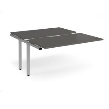 Adapt sliding top add on unit single 1400mm x 1600mm - silver frame storm grey top - STE1416-AB-S-OG