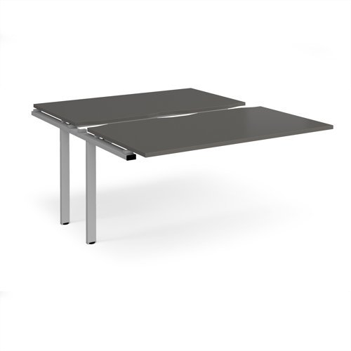 Adapt sliding top add on unit single 1400mm x 1600mm - silver frame storm grey top - STE1416-AB-S-OG