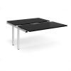 Adapt sliding top add on unit single 1400mm x 1600mm - white frame black top - STE1416-AB-WH-BK