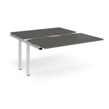 Adapt sliding top add on unit single 1400mm x 1600mm - white frame storm grey top - STE1416-AB-WH-OG