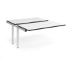 Adapt sliding top add on unit single 1400mm x 1600mm - white frame White Top black edge - STE1416-AB-WH-WK