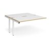 Adapt sliding top add on unit single 1400mm x 1600mm - white frame White Top with oak edging - STE1416-AB-WH-WO