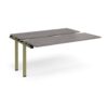 Adapt sliding top add on unit single 1600mm x 1200mm - green frame Grey Oak Top - STE1612-AB-GN-GO