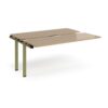 Adapt sliding top add on unit single 1600mm x 1200mm - green frame Kendal Oak Top - STE1612-AB-GN-KO
