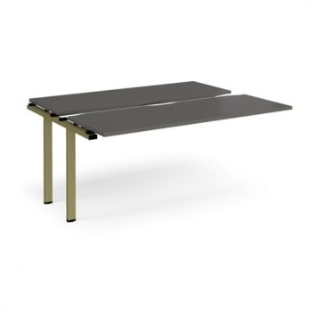 Adapt sliding top add on unit single 1600mm x 1200mm - green frame storm grey top - STE1612-AB-GN-OG
